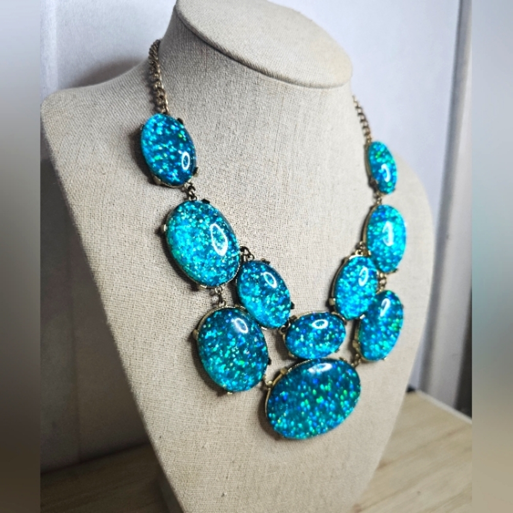 Fashion Bib Style Blue Necklace 💙